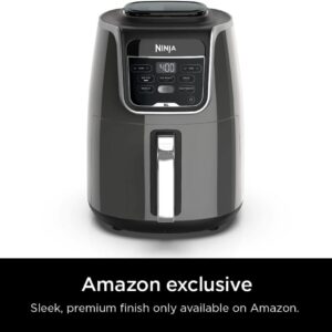 Ninja AF150AMZ Air Fryer XL, 5.5 Qt. Capacity that can Air Fry, Air Roast, Bake, Reheat & Dehydrate, with Dishwasher Safe, Nonstick Basket & Crisper Plate and a Chef-Inspired Recipe Guide, Grey
