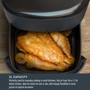 T-fal Easy Fry Compact, Air fryer, 3L / 3.2 Qt. Capacity, 10 Auto Cooking Programs, Black