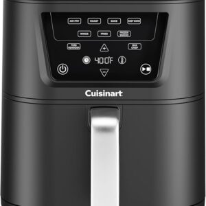 Cuisinart CompactMax™ 8-Qt Basket Air Fryer, 4 Functions: Air Fry, Bake, Roast and Keep Warm, Slim Design, Touchscreem Digital Display, Toss Reminder, Black (AIR-210C)