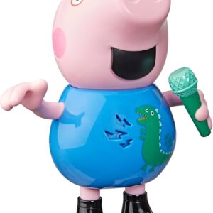 Peppa Pig Joke & Sing George 8-Inch Figure, Musical Toy with 50+ Sounds and Songs, Preschool Toys for Girls and Boys Ages 3+ (French Version)