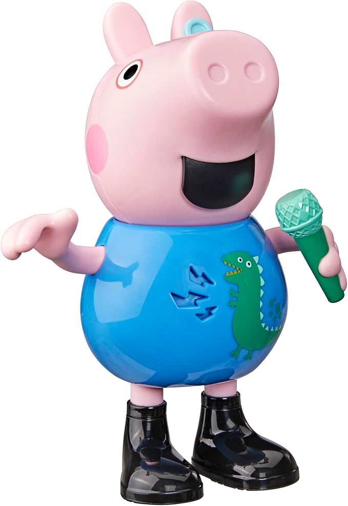 Peppa Pig Joke & Sing George 8-Inch Figure, Musical Toy with 50+ Sounds and Songs, Preschool Toys for Girls and Boys Ages 3+ (French Version)