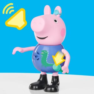 Peppa Pig Joke & Sing George 8-Inch Figure, Musical Toy with 50+ Sounds and Songs, Preschool Toys for Girls and Boys Ages 3+ (French Version)