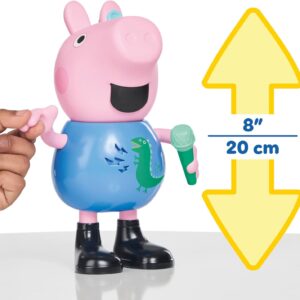 Peppa Pig Joke & Sing George 8-Inch Figure, Musical Toy with 50+ Sounds and Songs, Preschool Toys for Girls and Boys Ages 3+ (French Version)