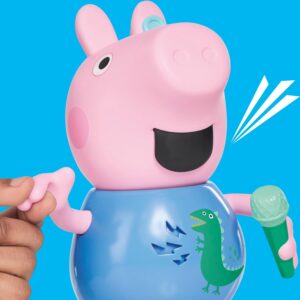 Peppa Pig Joke & Sing George 8-Inch Figure, Musical Toy with 50+ Sounds and Songs, Preschool Toys for Girls and Boys Ages 3+ (French Version)