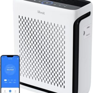 LEVOIT Air Purifiers for Large Room Home with Washable Filter and Air Quality Monitor, AHAM VERIFIDE, HEPA Sleep Mode and Auto Mode, Removes Pet Hairs, Allergies, Pollen, Smoke, Dust, Vital100S-P