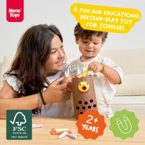 Nene Toys Little Woodpecker, Montessori Toy for Toddlers 2-4 Years Old – Educational Magnetic Toy for Kids 2 3 Years, Enhances Fine Motor Skills and Color Recognition – Gift for Boys and Girls