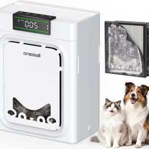 oneisall Air Purifiers for Home Pets with Double-Sided HEPA Washable Filters,Large Room Up To 2200Ft²,Air Purifier for Pet Hairs,Dander Odor Allergies Pollutant Smoke Dust,PP02
