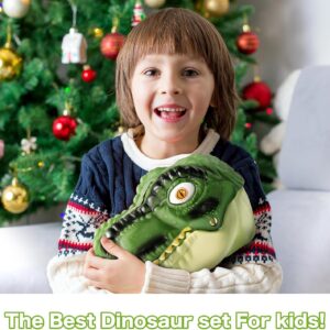 Dinosaur Toys for Kids 3-5,45PCS Realistic Jurassic Dinosaurs Figures with Eggs&Trees&Fence Playset to Create a Dino World,Educational Figures, Great Gift for Toddler Boys & Girls