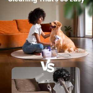 oneisall Dog Hair Vacuum & Dog Grooming Kit/Low Noise Dog Grooming Vacuum 15000Pa, Dog Shedding Grooming for Pet Hair&Home Cleaning
