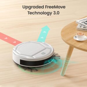 Lefant M210 Pro Robot Vacuum Cleaner, Strong Suction, Slim Design, Self-Charging Robotic Vacuum, Remote/App/Voice Control, Schedule Clean, Ideal for Pet Hair & Hard Floor, White