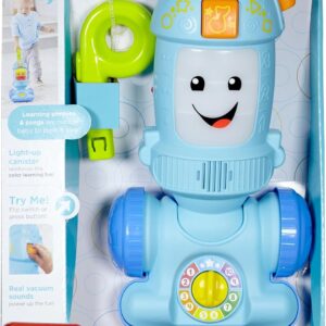 Fisher-Price Toddler Toy Laugh & Learn Light-Up Learning Vacuum Musical Push Along for Pretend Play Infants Ages 1+ Years​