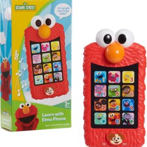 Sesame Street Learn with Elmo Pretend Play Phone, Learning and Education, Officially Licensed Kids Toys for Ages 2 Up, Gifts and Presents