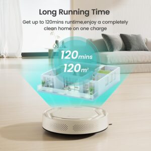 Lefant M210 Pro Robot Vacuum Cleaner, Designed for Pet Owners, Strong Suction with Quiet Cleaning, Slim Robot Vacuum, Automatic Self-Charging Robotic Vacuum, WiFi/App/Alexa Control, Champagne
