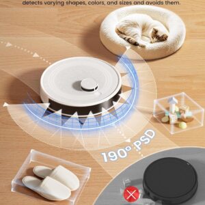 Lefant M2 Plus Robot Vacuum and Mop, 75-Day Self-Emptying, 6000Pa Powerful Suction, 2.4G/5G WiFi, Customized Cleaning, Home Mapping, Roller Brush for Carpet, Alexa/APP/iWatch