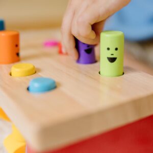 Melissa & Doug Deluxe Pounding Bench Wooden Preschool Learning Toy with MalletClassic Wooden Toddler Toys for Ages 2+