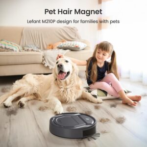 Lefant Robot Vacuum Cleaner, Super Thin & Quiet Robot Vacuum, 2.4GWi-Fi Connected, Multi-Surface Cleaning, Self-Charging Robotic Vacuum, Ideal for Pet Hair and Hard Floor(M210 Pro)