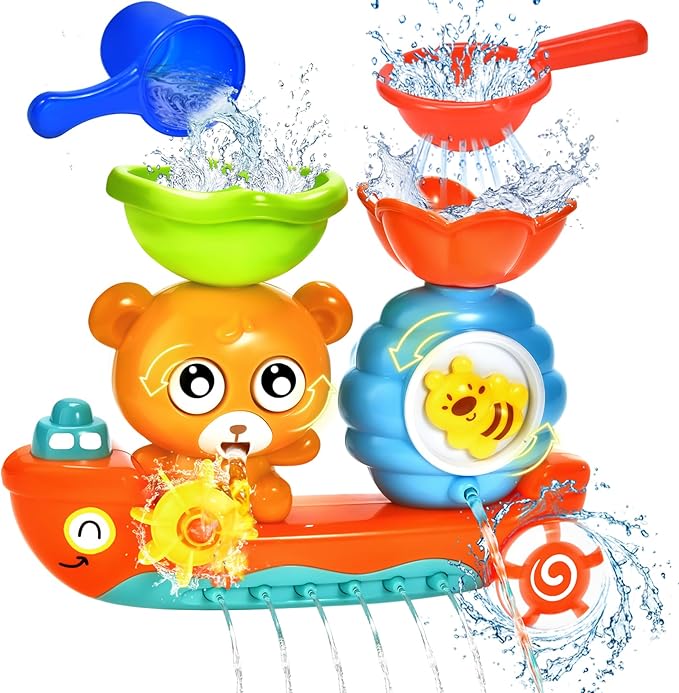 Bath Toys for Toddlers 1-3 Baby Bath Toys for Kids 1 2 3 Year Old Boys Girls Tub Toy for Baby Sensory Water Toy 6-12-18 Months Ideal Gifts