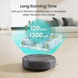Lefant Robot Vacuum Cleaner, Super Thin & Quiet Robot Vacuum, 2.4GWi-Fi Connected, Multi-Surface Cleaning, Self-Charging Robotic Vacuum, Ideal for Pet Hair and Hard Floor(M210 Pro)