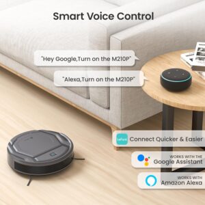 Lefant Robot Vacuum Cleaner, Super Thin & Quiet Robot Vacuum, 2.4GWi-Fi Connected, Multi-Surface Cleaning, Self-Charging Robotic Vacuum, Ideal for Pet Hair and Hard Floor(M210 Pro)