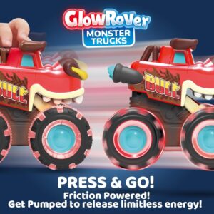 JOYIN 3 Pack Monster Truck Toy – Motion Activated Light Up Cars for Toddlers – Monster Glow Rover LED Wheels – Baby Boy Toys – Press and Go Trucks for Kids Boy Birthday Gifts Easter Basket Stuffers
