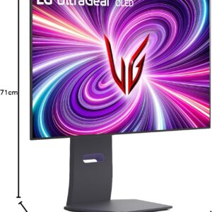 LG 32GS95UE-B 32” Ultragear™ OLED Gaming Monitor with UHD Display Dual Mode 240Hz, 480Hz 0.03ms G-SYNC, FreeSync Premium Pro, HDR400 True Black, HDMI 2.1, Anti-Glare Tilt/Height/Swivel Stand