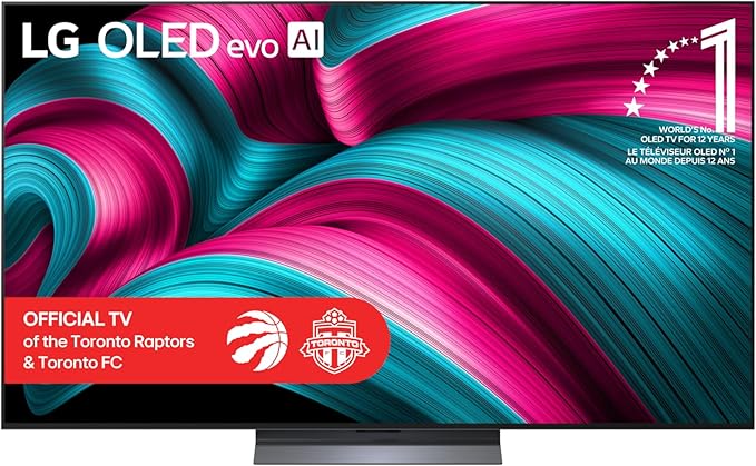 LG 65-Inch C5 OLED evo 4K Smart TV – α9 AI Processor 4K Gen 8, Alexa Built-in, Up to 144Hz Refresh Rate, HDMI 2.1, G-Sync, FreeSync, VRR, WebOS 25, Dolby Vision (OLED65C5PUA, 2025)