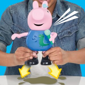 Peppa Pig Joke & Sing George 8-Inch Figure, Musical Toy with 50+ Sounds and Songs, Preschool Toys for Girls and Boys Ages 3+ (French Version)