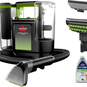 BISSELL Little Green Max Pet Portable Carpet and Upholstery Deep Cleaner, Car/Auto Detailer, with Self-cleaning Tough Stain Tool and Pet Hair Removal Tool, 3860B