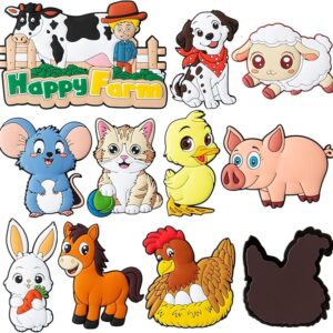 Fridge Magnets for Toddlers 1-3-Cute Fridge Magnets for Kids Large Farm Animal Magnets for Fridge Strong Refrigerator Magnets for Toddlers Babies Fun Educational Toys Gift for Boys & Girls Ages 1＋
