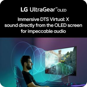 LG 32GS95UE-B 32” Ultragear™ OLED Gaming Monitor with UHD Display Dual Mode 240Hz, 480Hz 0.03ms G-SYNC, FreeSync Premium Pro, HDR400 True Black, HDMI 2.1, Anti-Glare Tilt/Height/Swivel Stand
