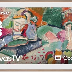 Hisense 55S7N-55 inch CanvasTV™ 4K QLED Google TV with Art Mode, DTS Virtual:X, Dolby Vision/HDR10/HDR10+/HLG, 144Hz Refresh Rate, Game Mode PRO and Voice Control