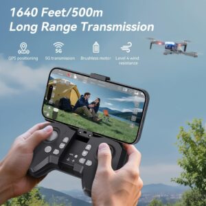 Drone with 4K Camera for Adults – B16 GPS Under 250g, Brushless Motor, Lightweight and Foldable RC Quadcopter for Beginners Toys Birthday Present, 50 Mins Long Flight